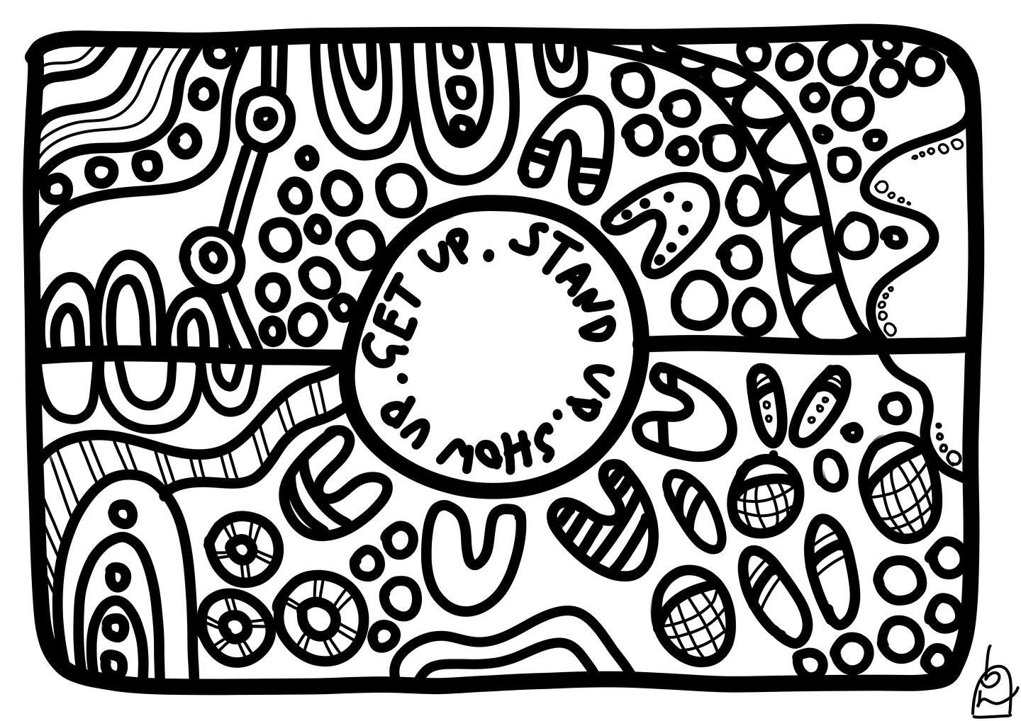 NAIDOC 2022 Colour in ‘Get Up. Stand Up. Show Up!’